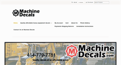 Desktop Screenshot of machinedecals.com